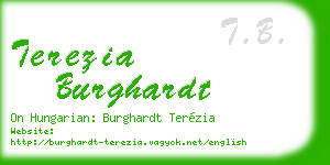 terezia burghardt business card
